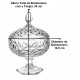 Bomboniere 24cm por 16,5cm cm Pé em Cristal Ecológico